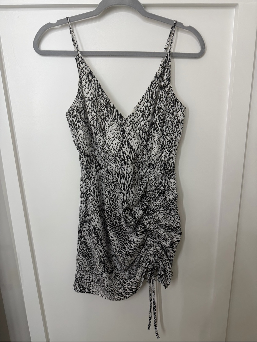 Hello Molly Black and White Printed Mini Dress